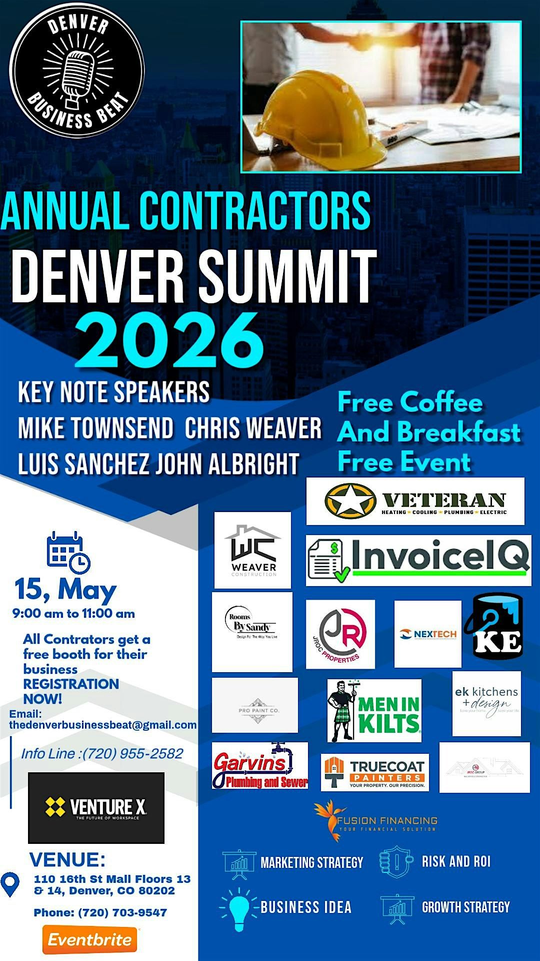 Annual Contractors Denver Summit 2026 at Venture X Denver Uptown