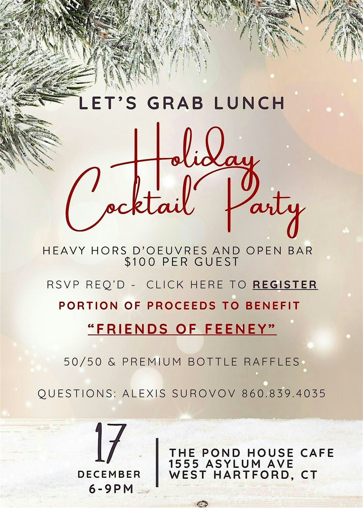 Lets Grab Lunch Holiday Cocktail Party - To Benefit Friends of Feeney