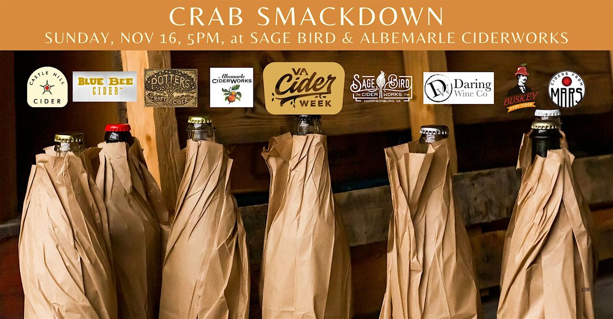 Crab Smackdown: Virginia Cider Week Tasting Event