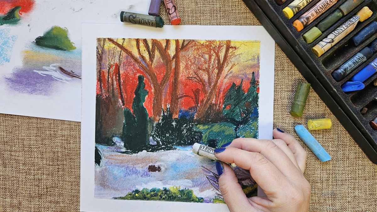 Painting with Soft Pastels: Snowy Garden Inspired by Bonnard