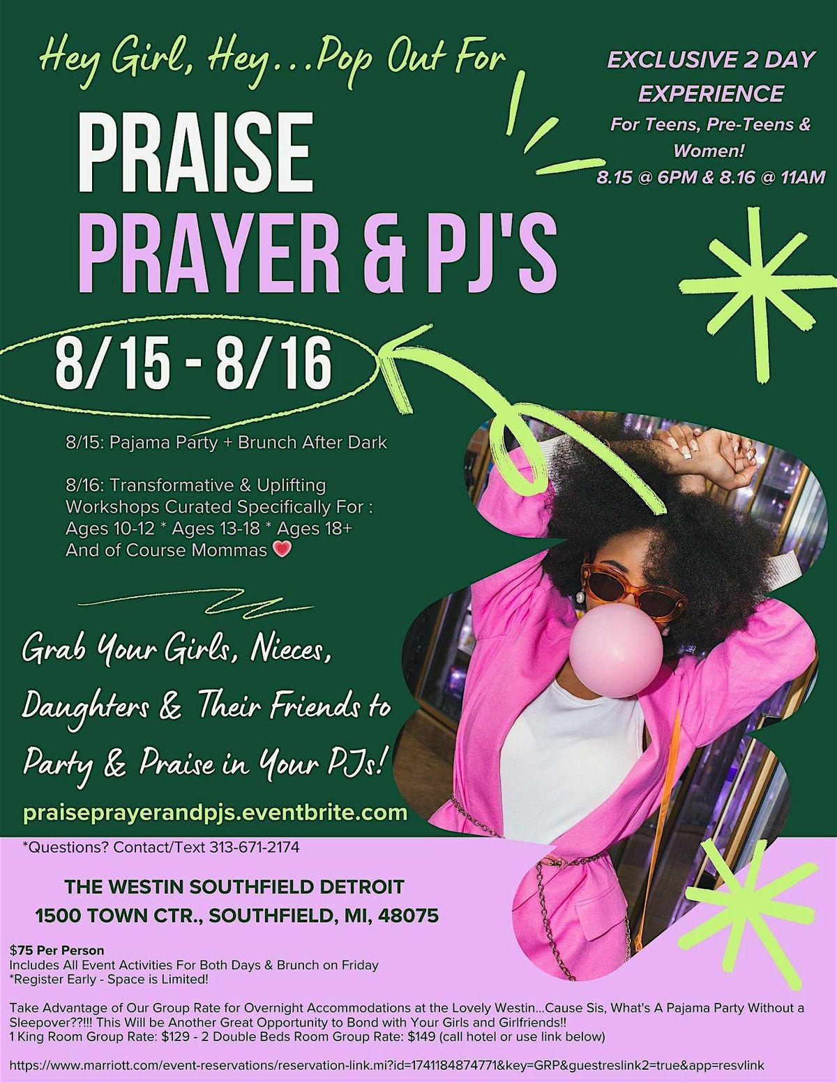 Praise, Prayer & PJs - 2 Day Exclusive Experience for Girls, Teens & Women