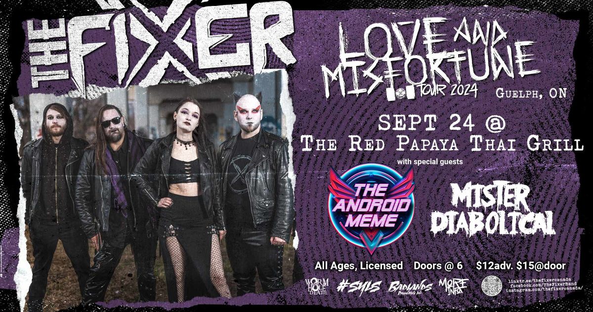 24 September at The Red Papaya! The Fixer, The Android Meme, and Mister Diabolical