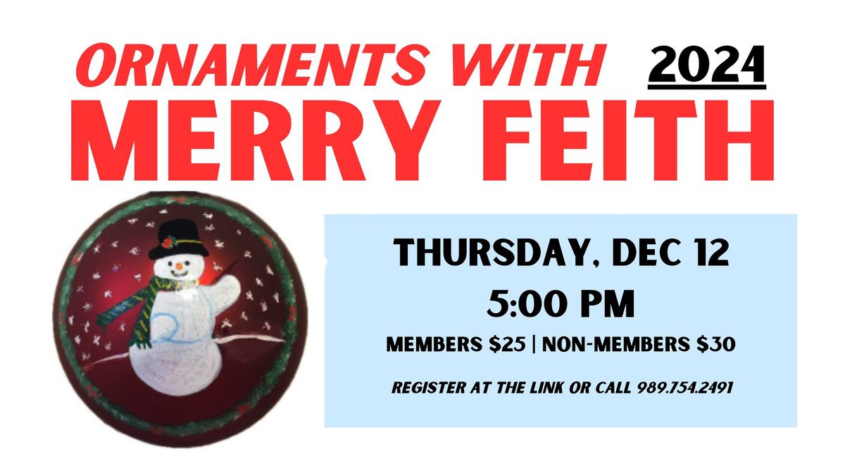 Ornaments with Merry Feith