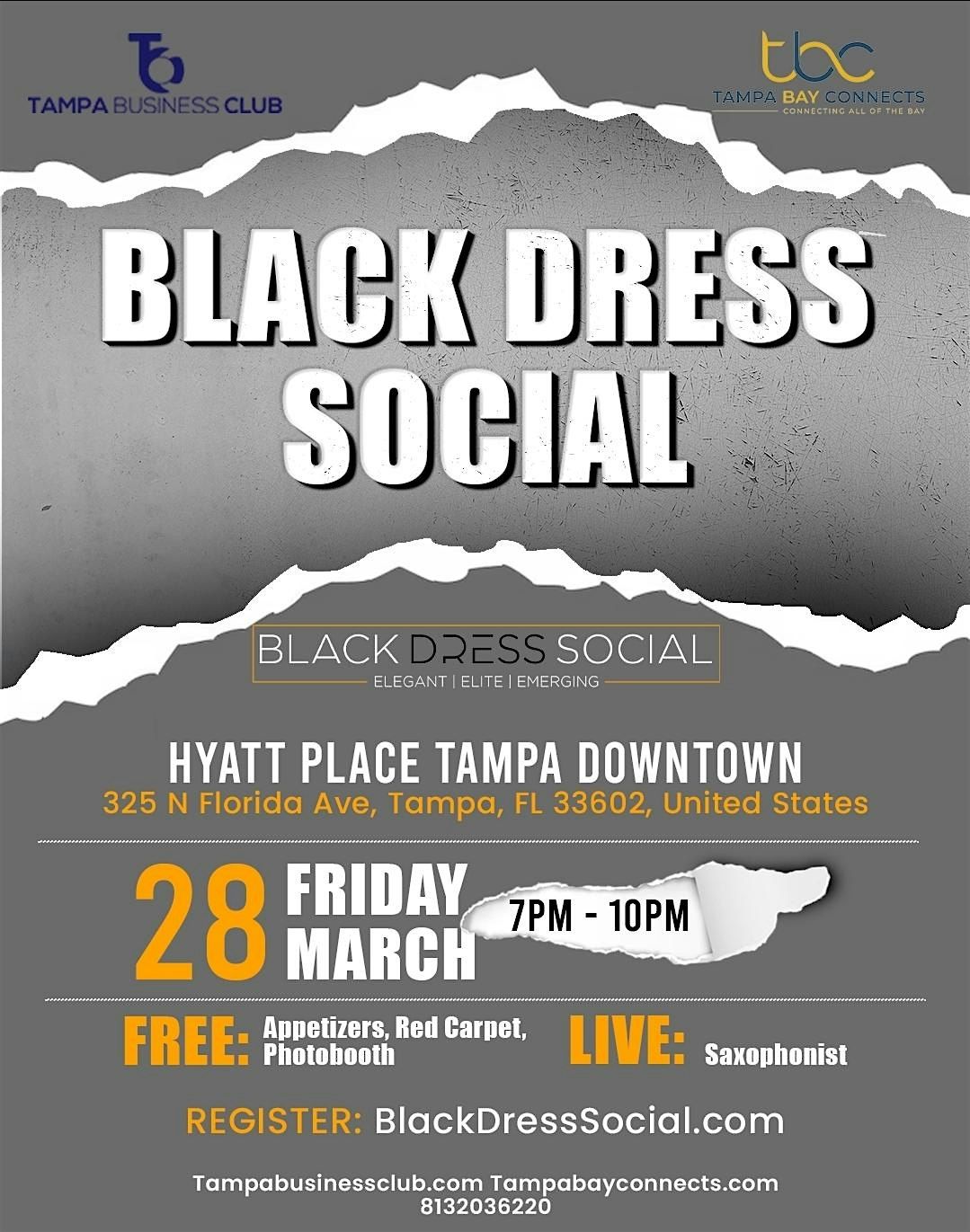 BLACK DRESS SOCIAL 2025(150+ Entrepreneurs) Live Music, Red Carpet