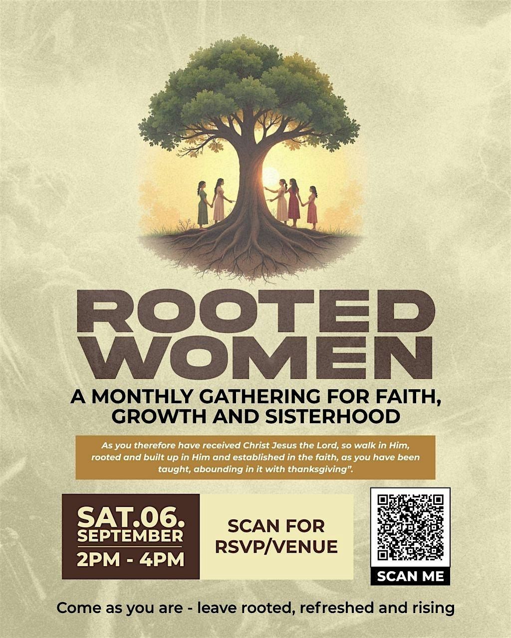 Rooted Women: A Community of  Faith, Growth & Sisterhood
