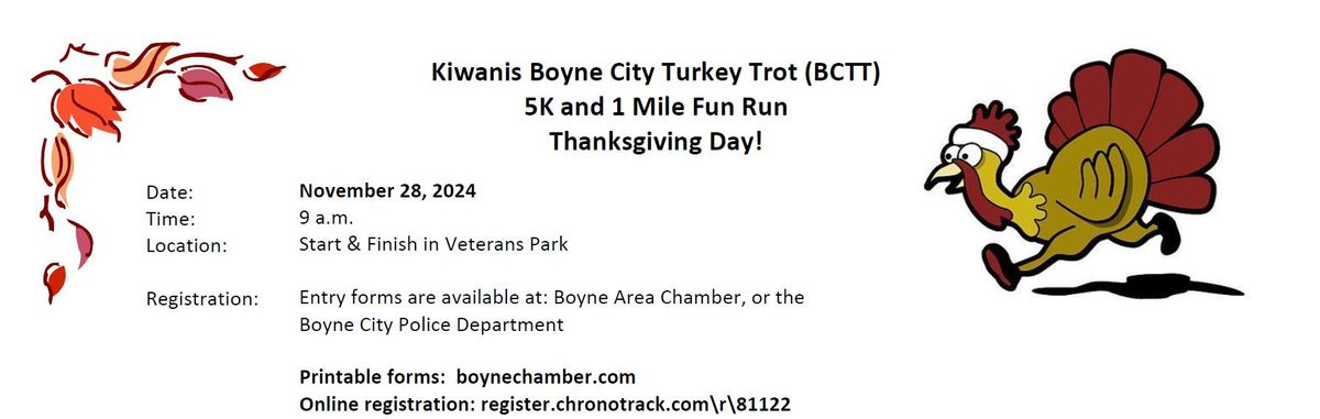 2024 Kiwanis Boyne City Turkey Trot