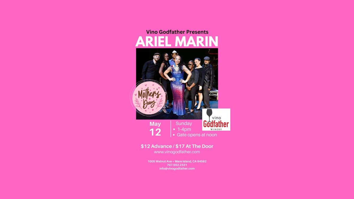 Ariel Marin Funkin Fantastic Dance Party! May 12th at Vino Godfather Winery