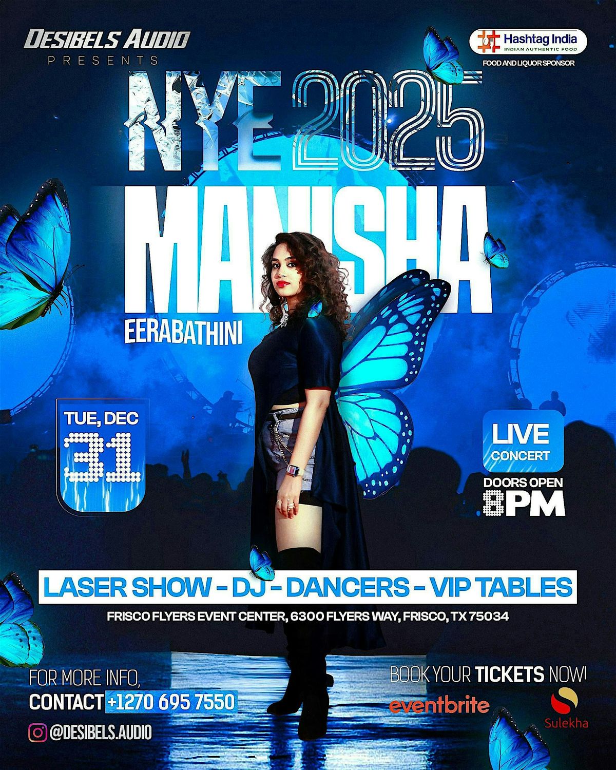 Biggest New Year Party in Texas-NYE 2025| Manisha Eerabathini Live Concert