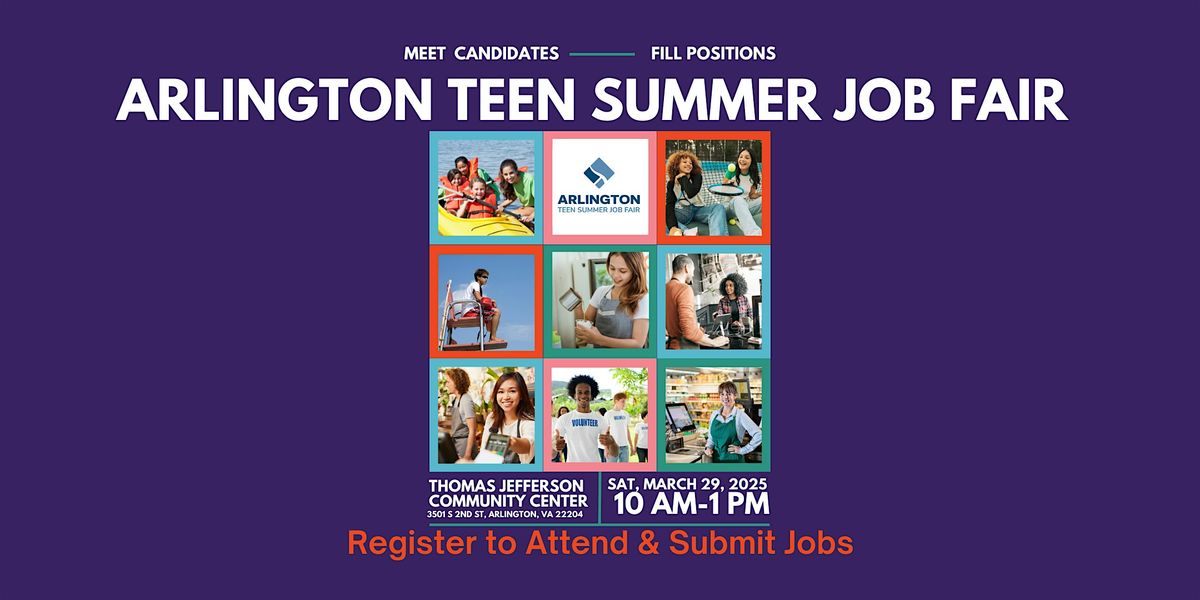 2025 Arlington Teen Summer Job Fair- Business Registration