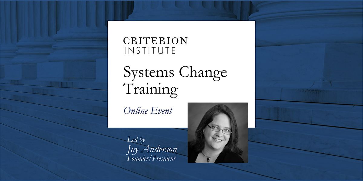 Systems Change Training - January, 2025