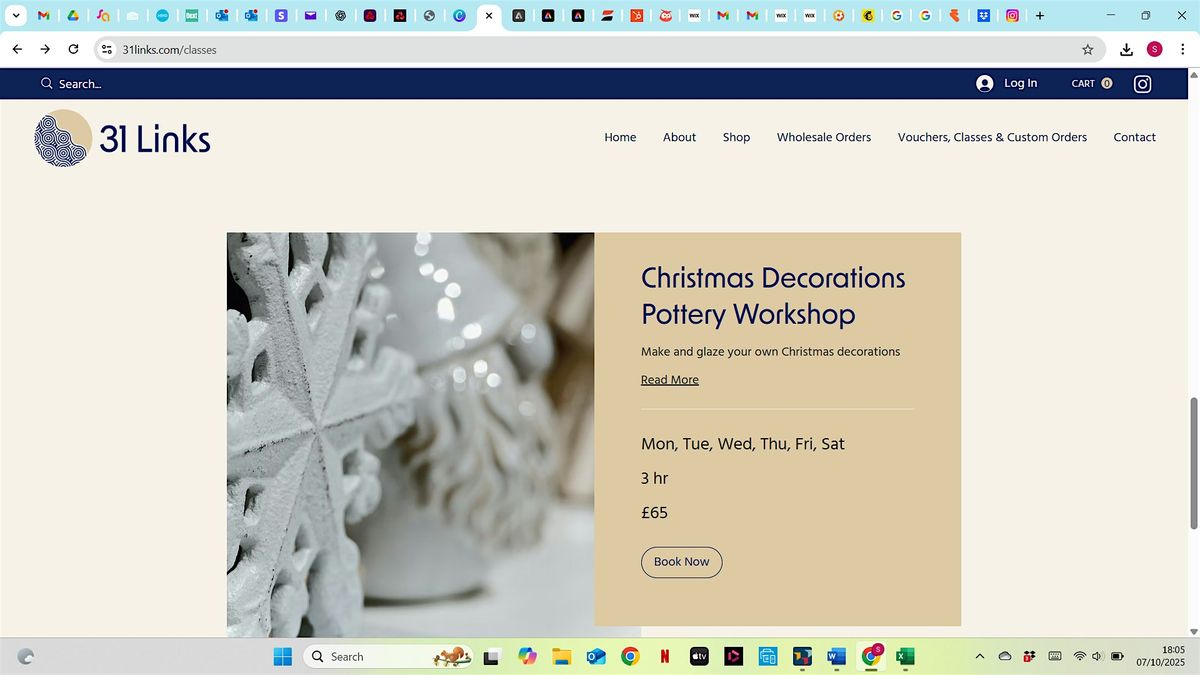 Christmas Pottery Workshop - Create Your Own Handmade Decorations