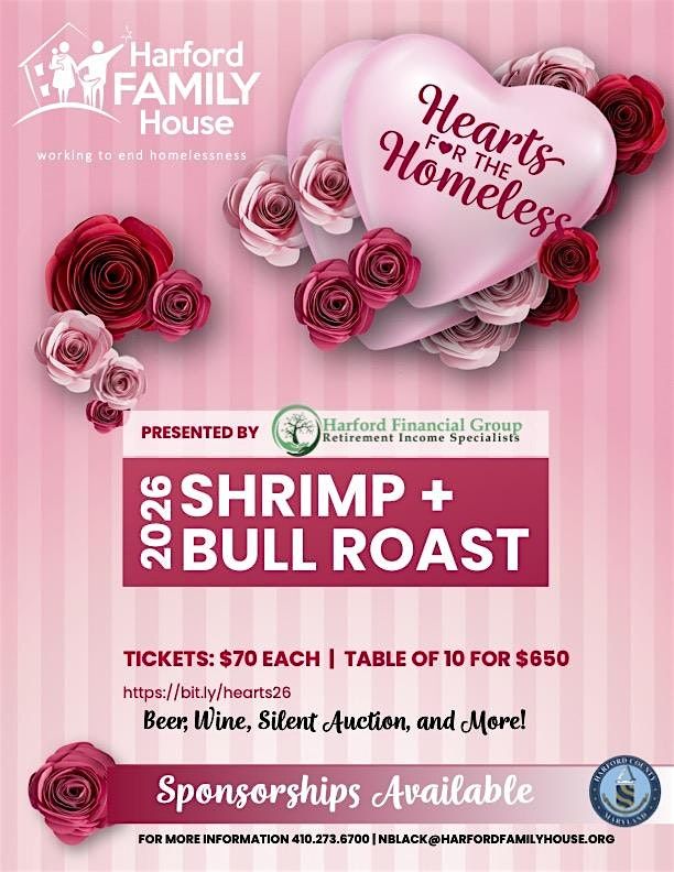 Hearts for the Homeless Shrimp and Bull Roast by Harford Family House