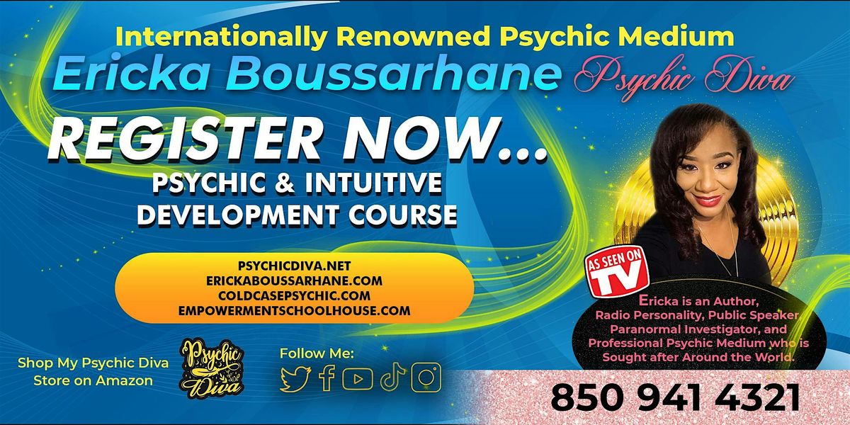 Psychic  & Mediumship Development  with Celebrity Medium Ericka Boussarhane