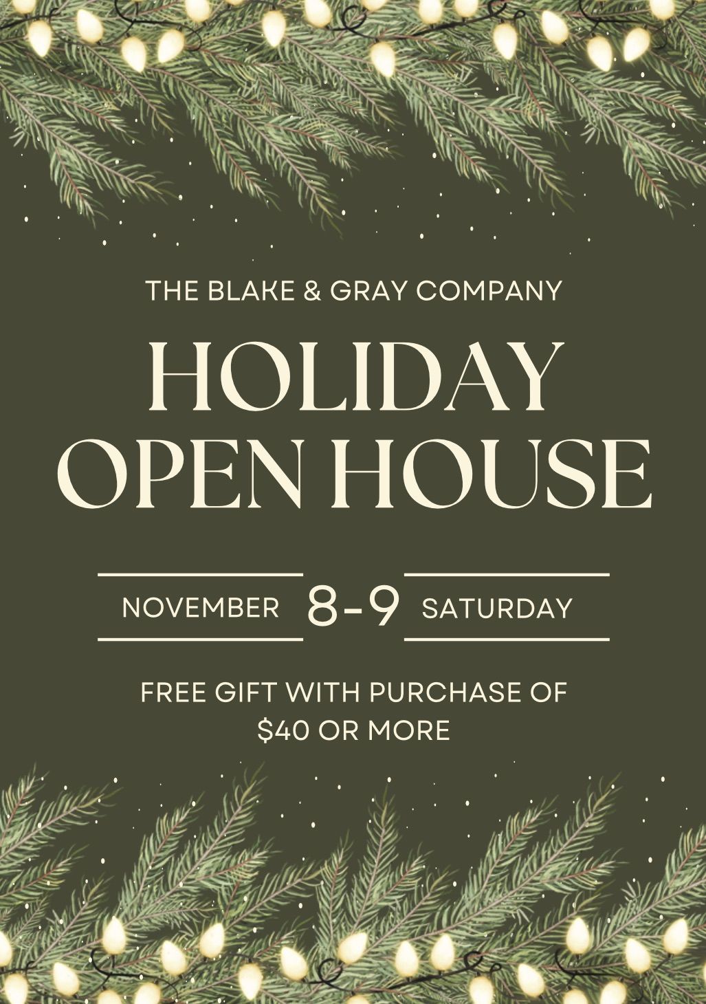 Holiday Open House at The Blake & Gray Co.