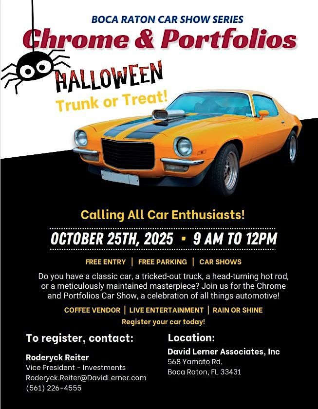 Chrome & Portfolios Car Show in Boca Raton