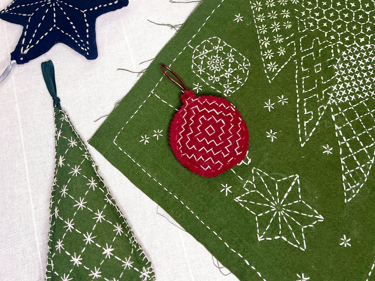 Christmas Sashiko - Tree Decorations Workshop - St Albans