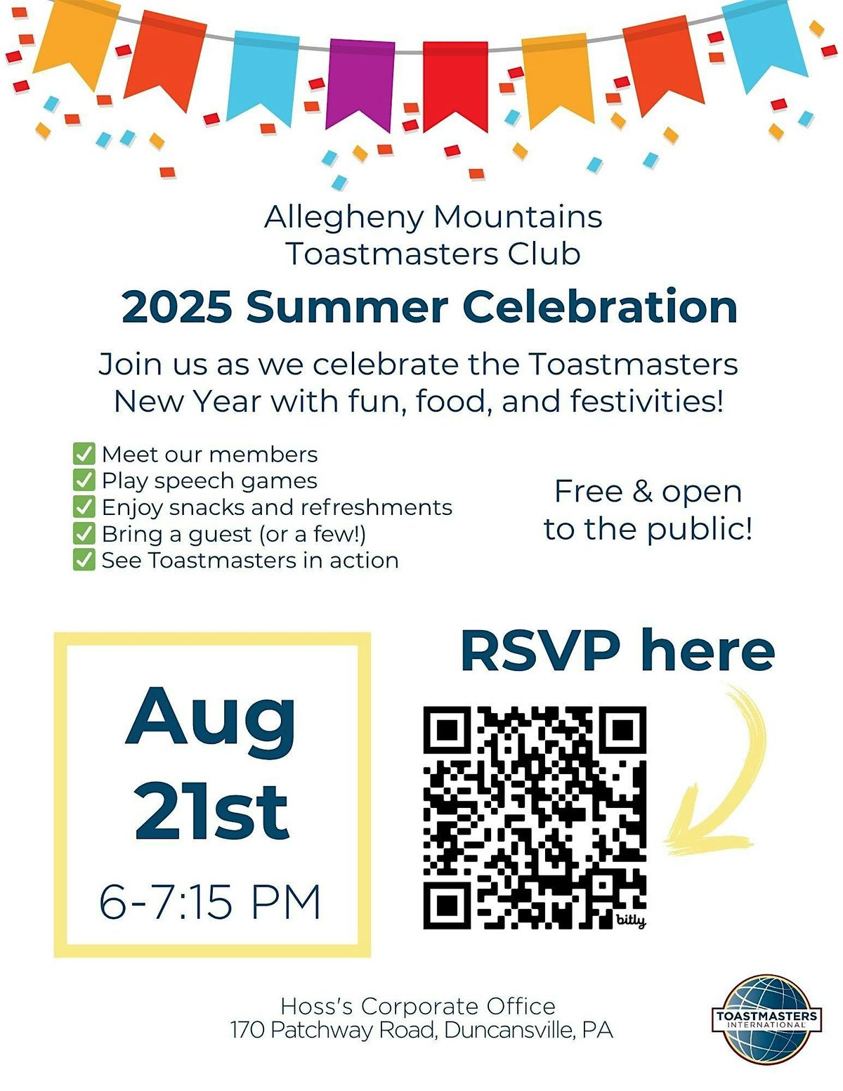 Free Public Speaking Celebration