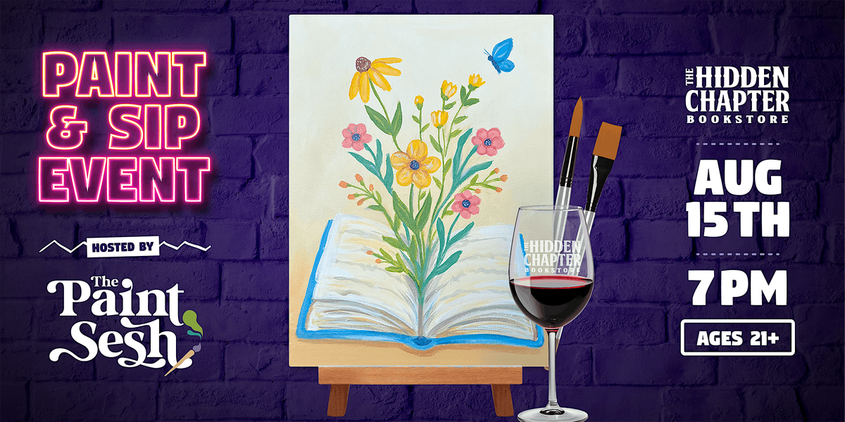 Paint & Sip Painting Event in Fort Thomas, KY \u2013 \u201cPages in Bloom\u201d