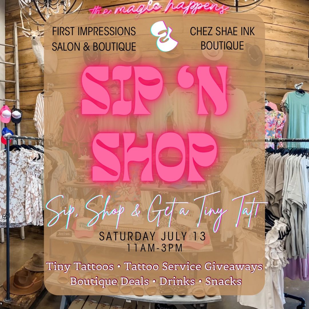 Sip \u2018n Shop Tiny Tat Pop-Up