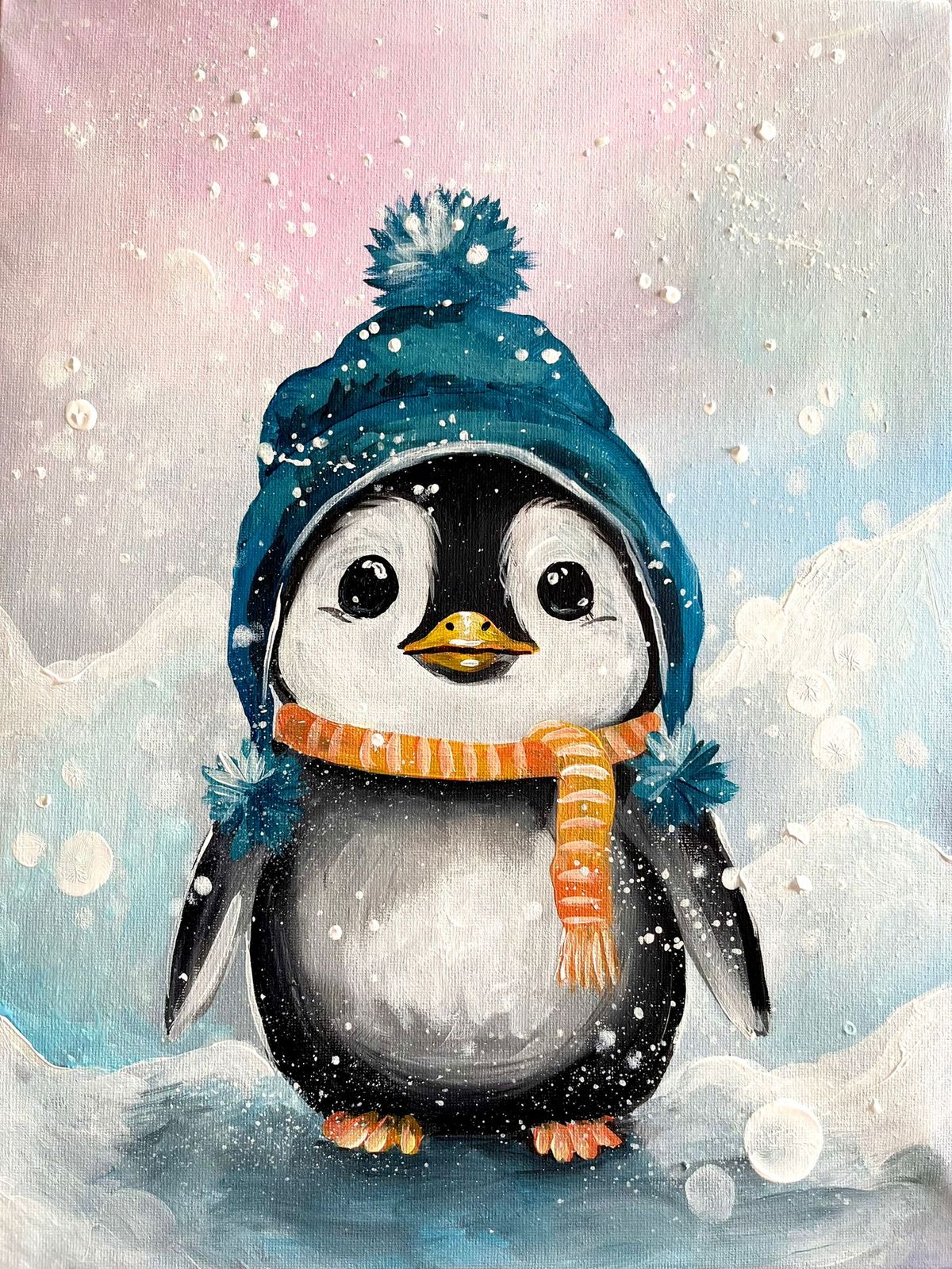 Join Brush Party to paint 'Winter Waddle' in Stony Stratford