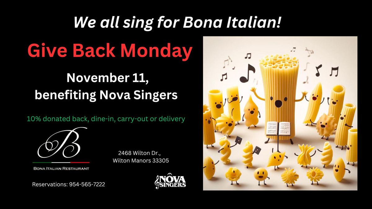 Give Back Monday for Nova Singers