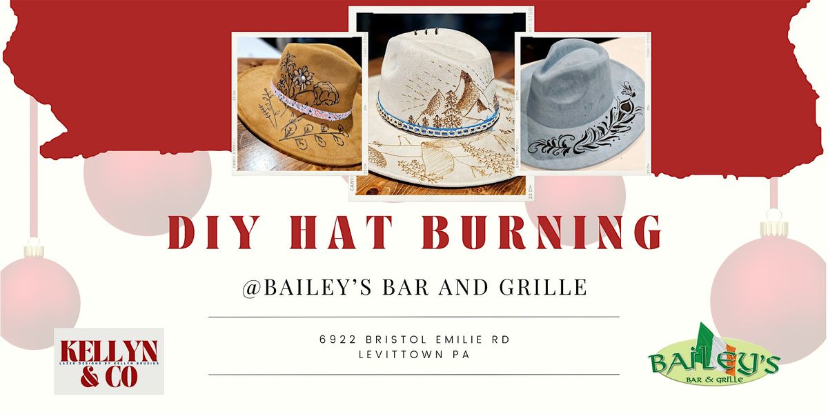 DIY Pyrography Hat Burning At Bailey's Bar & Grille December