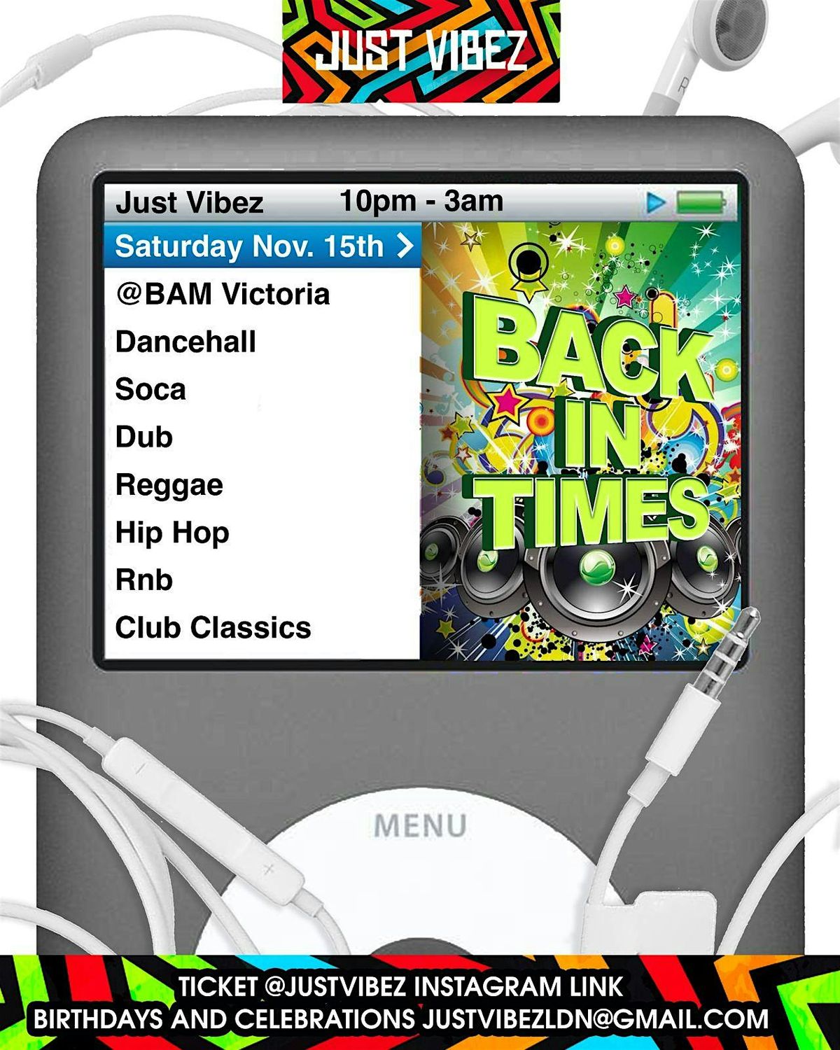 JUST VIBEZ BACK IN TIMES - The old school Caribbean party!!!