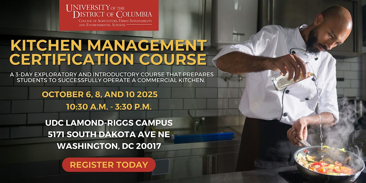 Kitchen Management Training (October) - $10