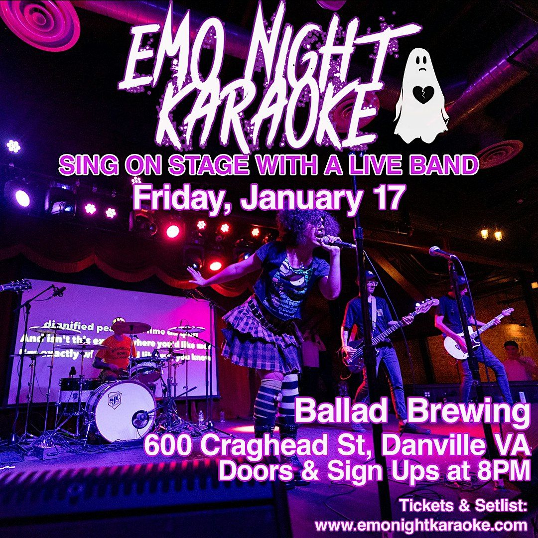 Emo Night Karaoke  1\/17  @ Ballad Brewing