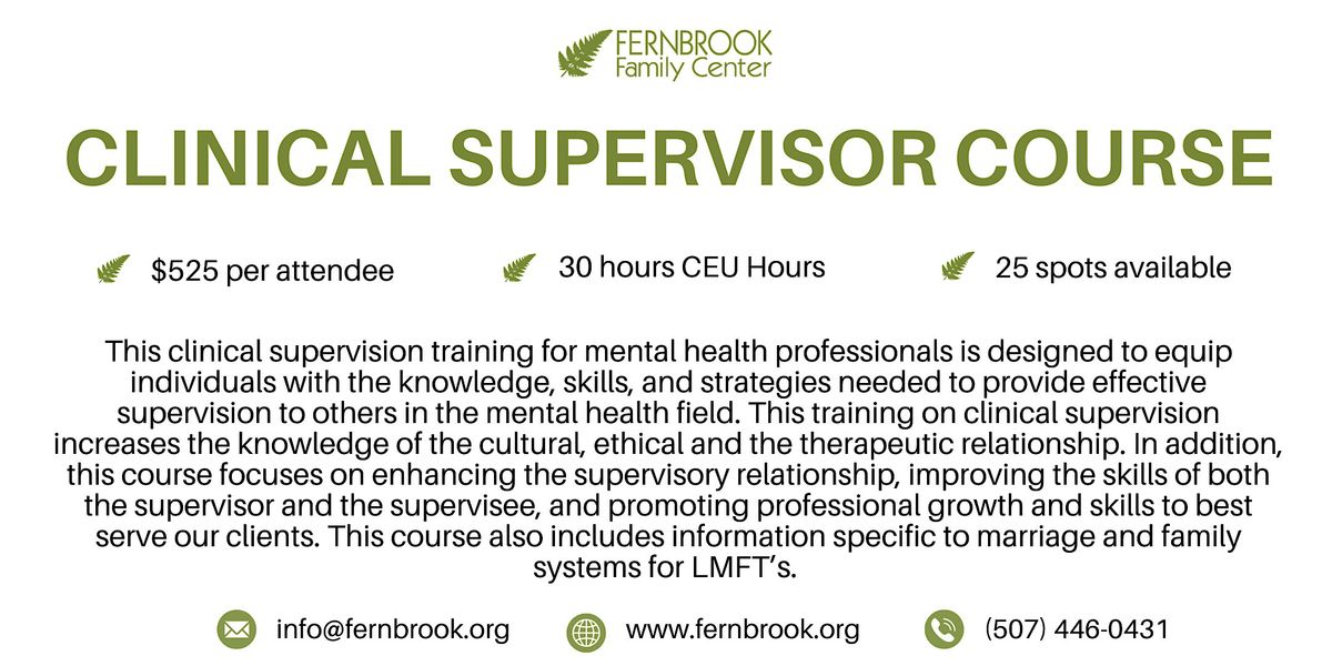 Clinical Supervisor Course