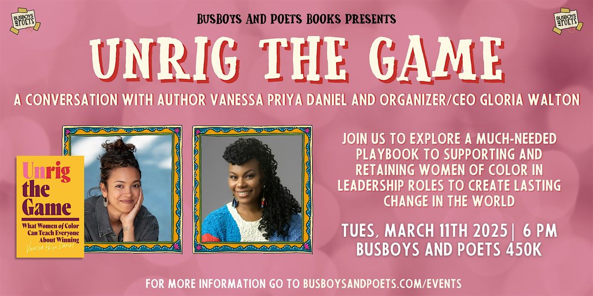 UNRIG THE GAME | A Busboys and Poets Books Presentation