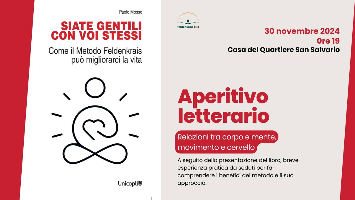 Aperitivo letterario - Presentazione del libro "Siate gentili con voi stessi"