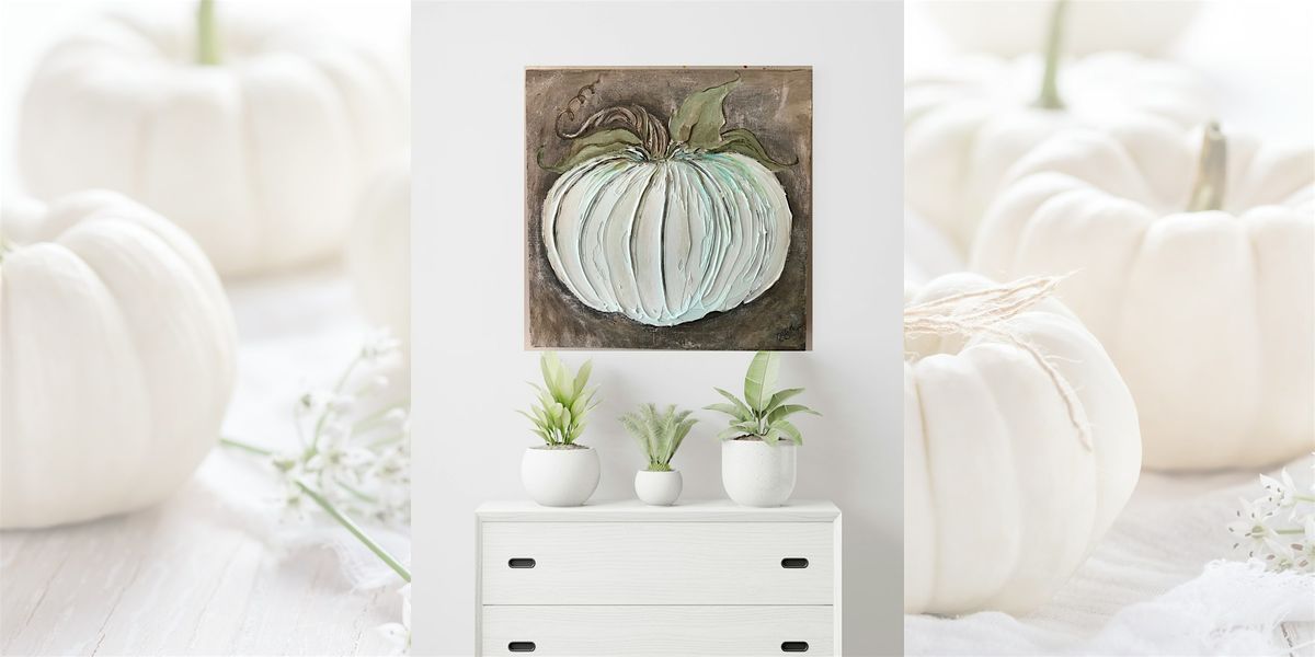 Textured Pumpkin on Canvas - You Can Paint Studio