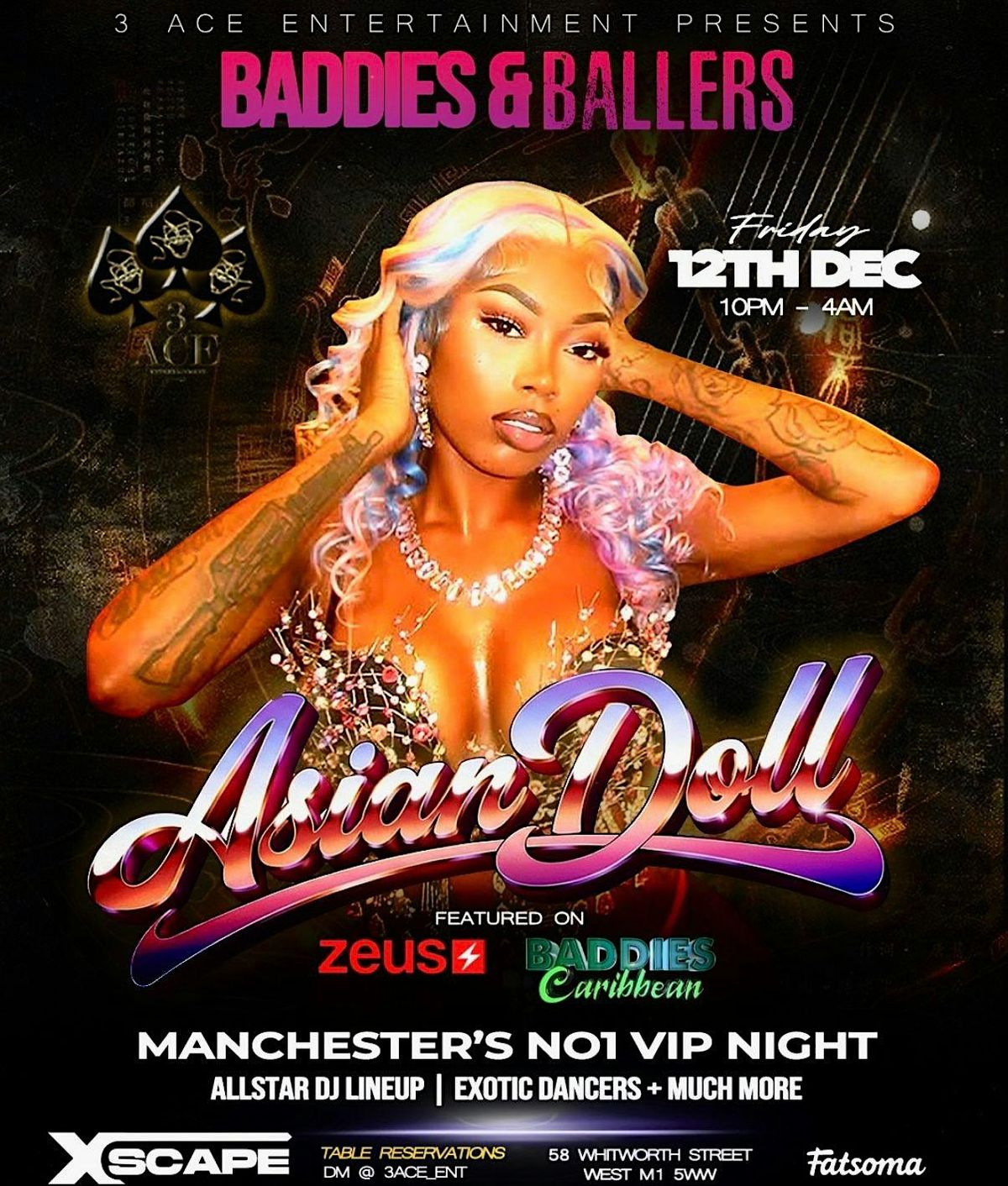 BADDIES & BALLERS NIGHT with ASIAN DOLL - HipHop\/Afrobeats\/RnB\/Amapiano