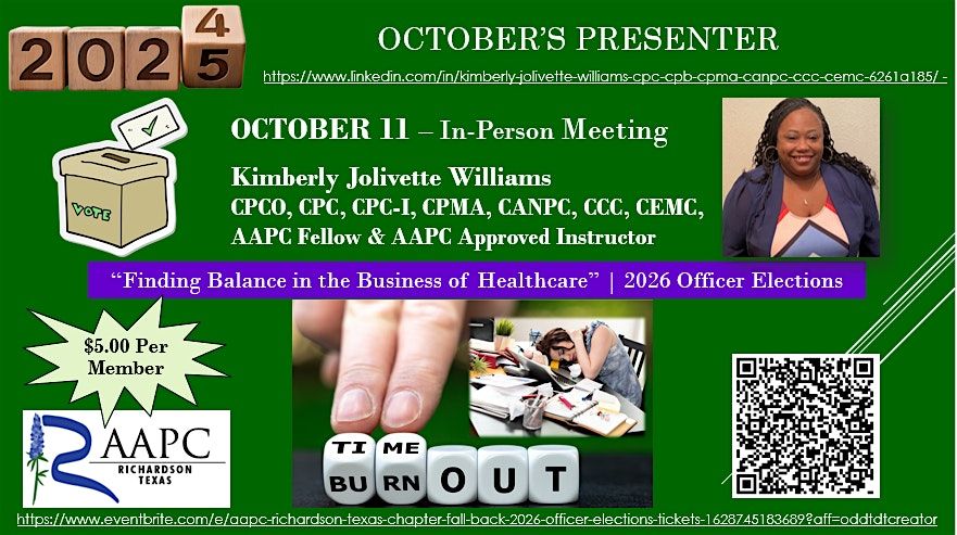 AAPC Richardson, Texas Chapter Fall Back | 2026 Officer Elections