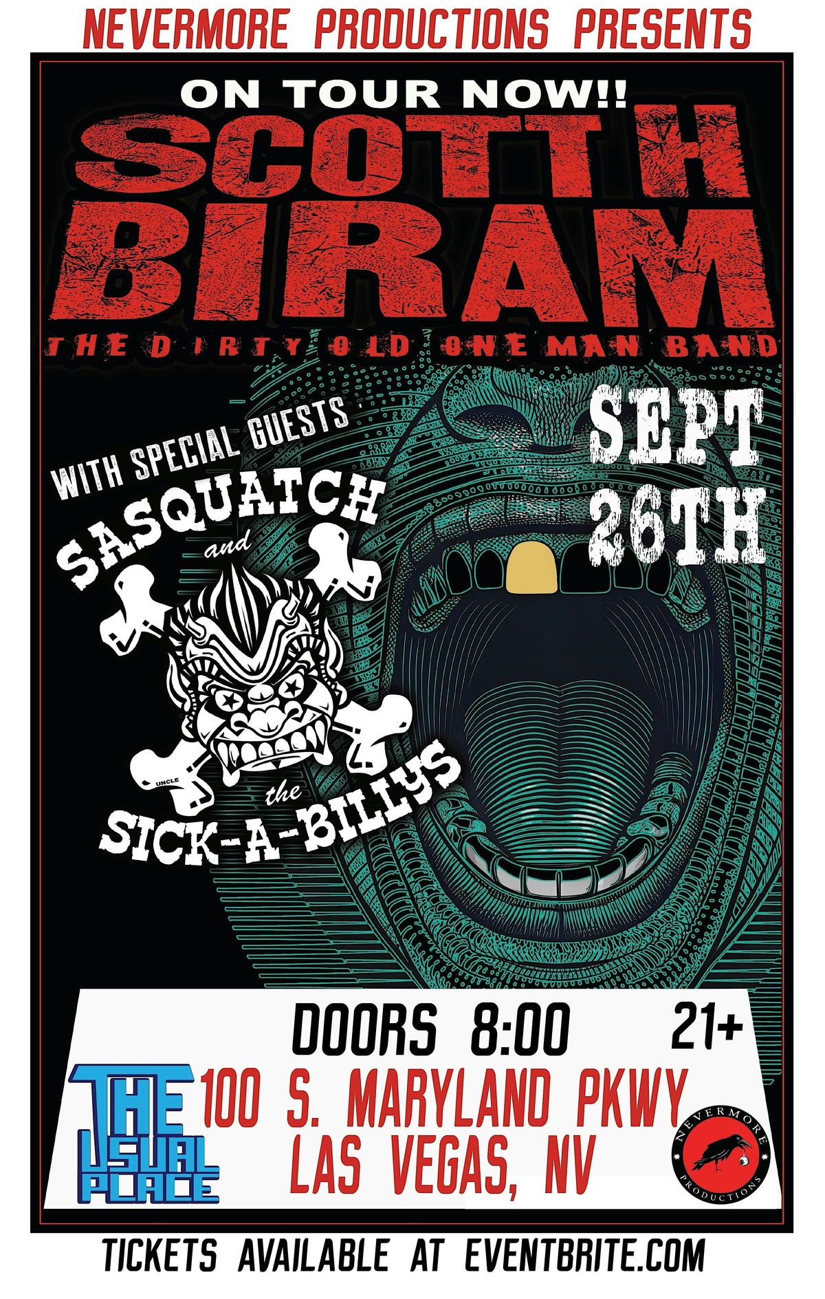 Scott H. Biram and Sasquatch and the Sick-A-Billys at The Usual Place