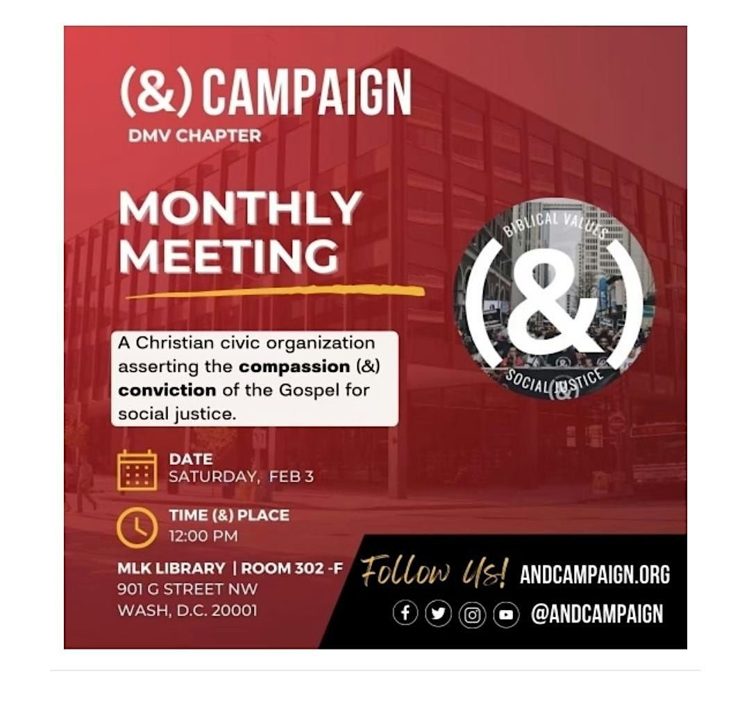 AND Campaign (DMV)  Monthly Meeting