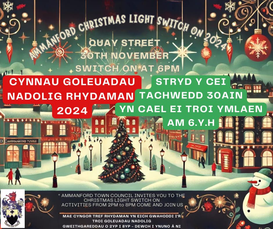 Ammanford Christmas Lights Switch on 2024