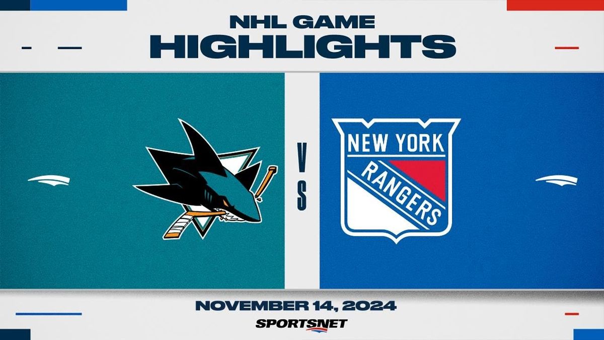 San Jose Sharks vs. New York Rangers