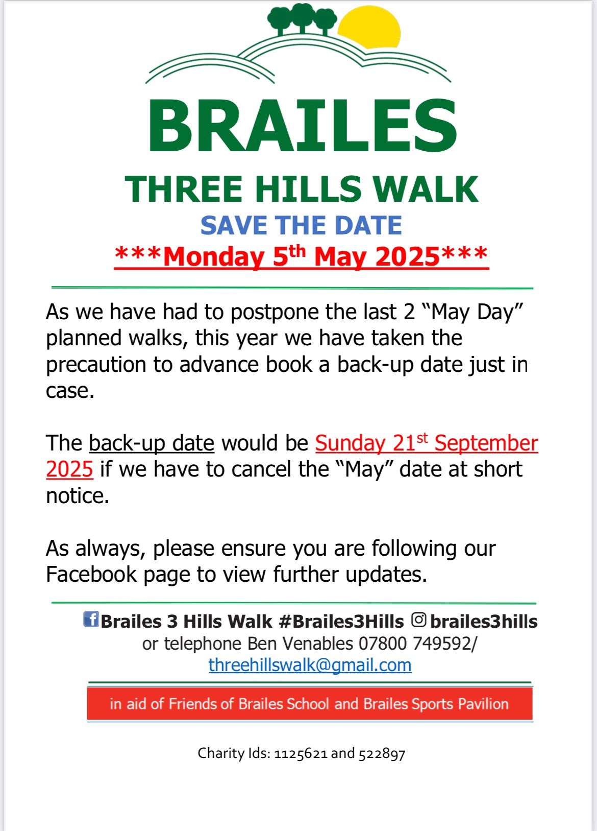 BACK UP DATE - Brailes 3 Hills Walk 