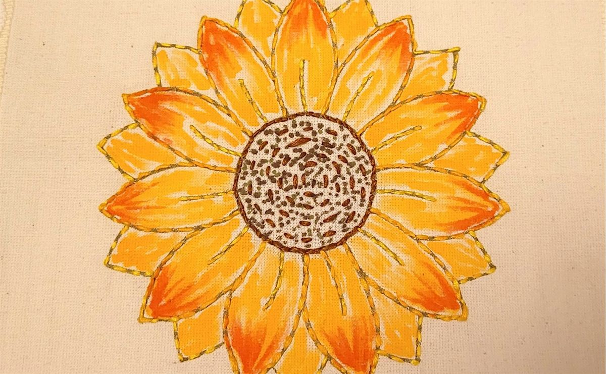 HEATHWAY CRAFTERS 3 - Intro to Kantha Embroidery Sunflower