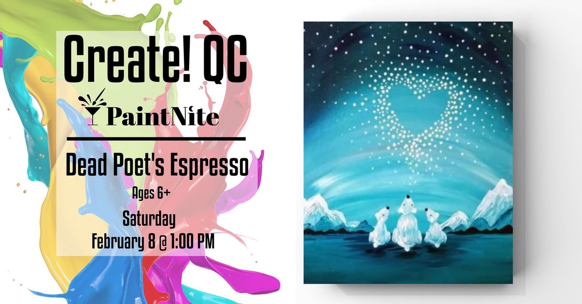 Paint Nite at Dead Poet's Espresso: Polar Bear Love