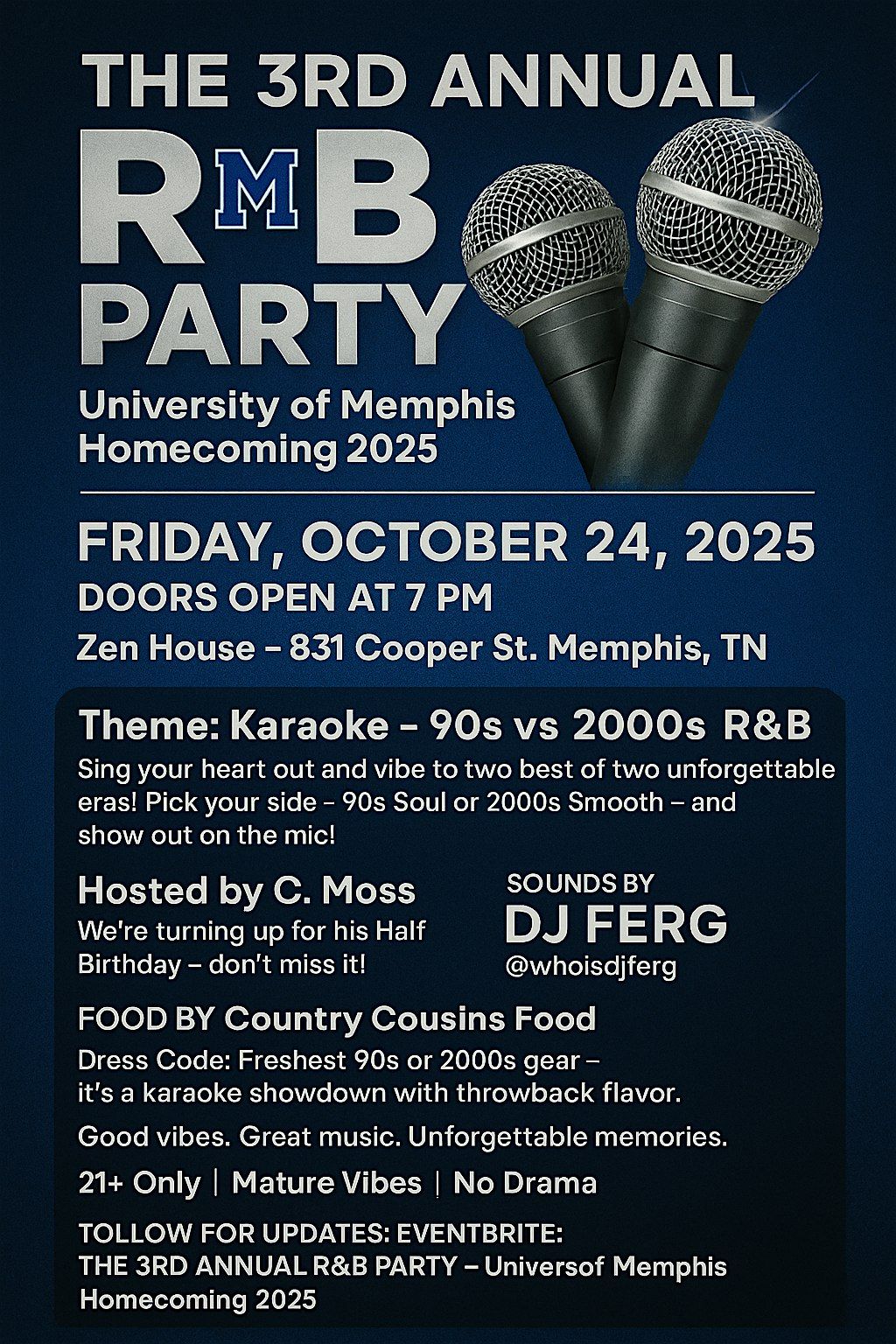 THE 3RD ANNUAL R&B PARTY   University of Memphis Homecoming 2025