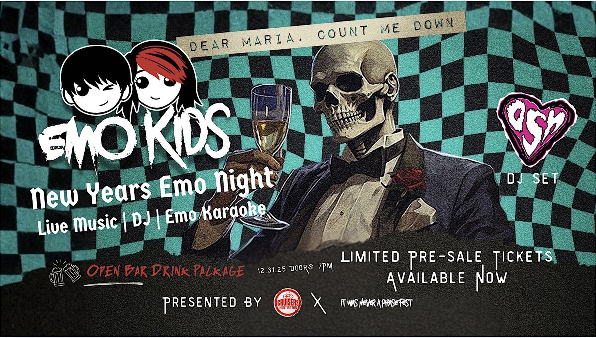 NYE Emo Night at Cruisers Huntington Beach ft. Emo Kids + DJ OSH
