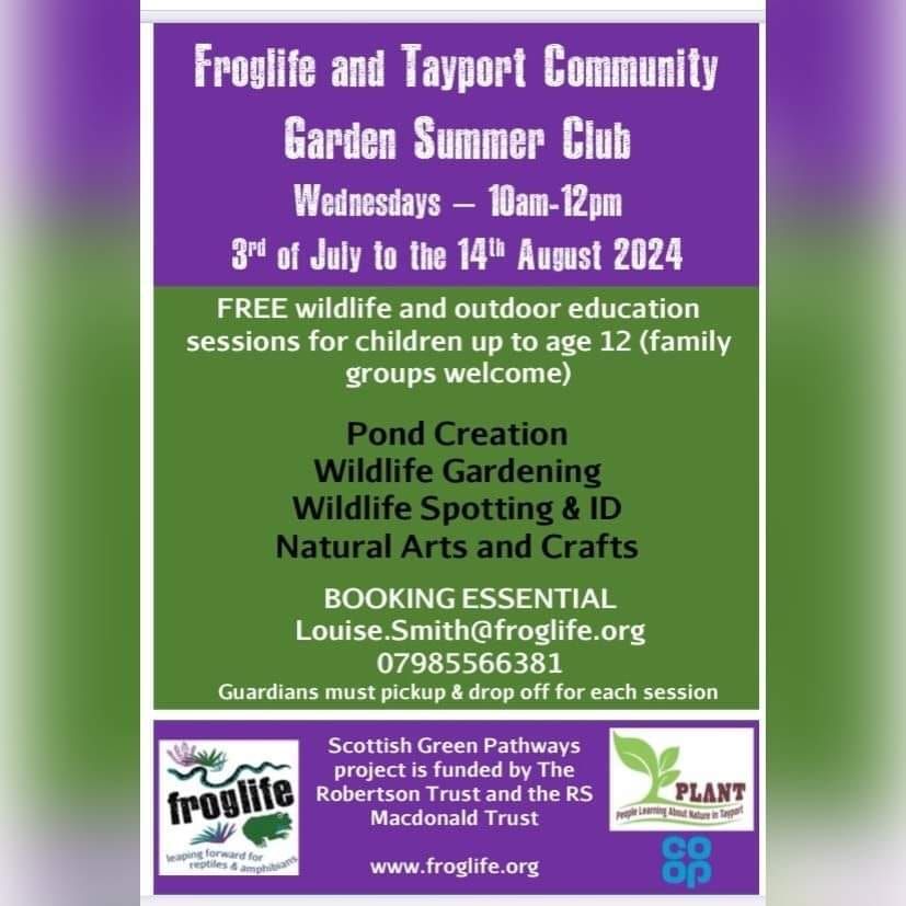 Froglife and Tayport Community Garden Summer Club