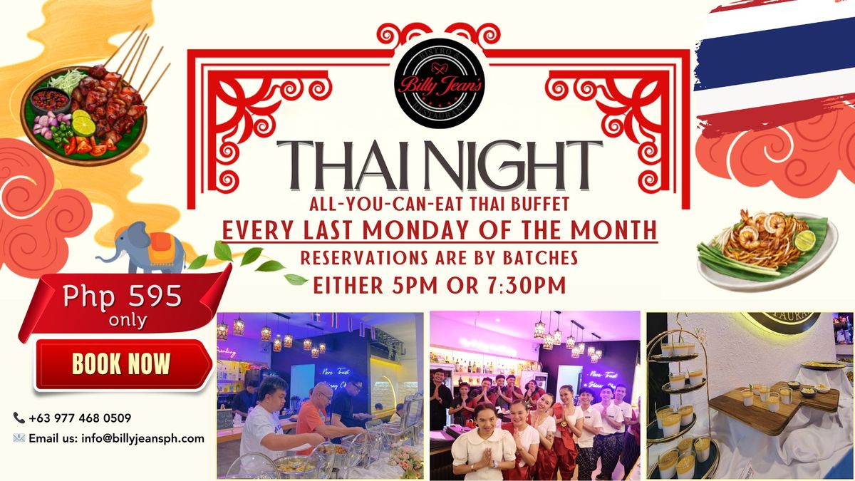 Thai Night at BillyJean\u2019s Bistro & Restaurant