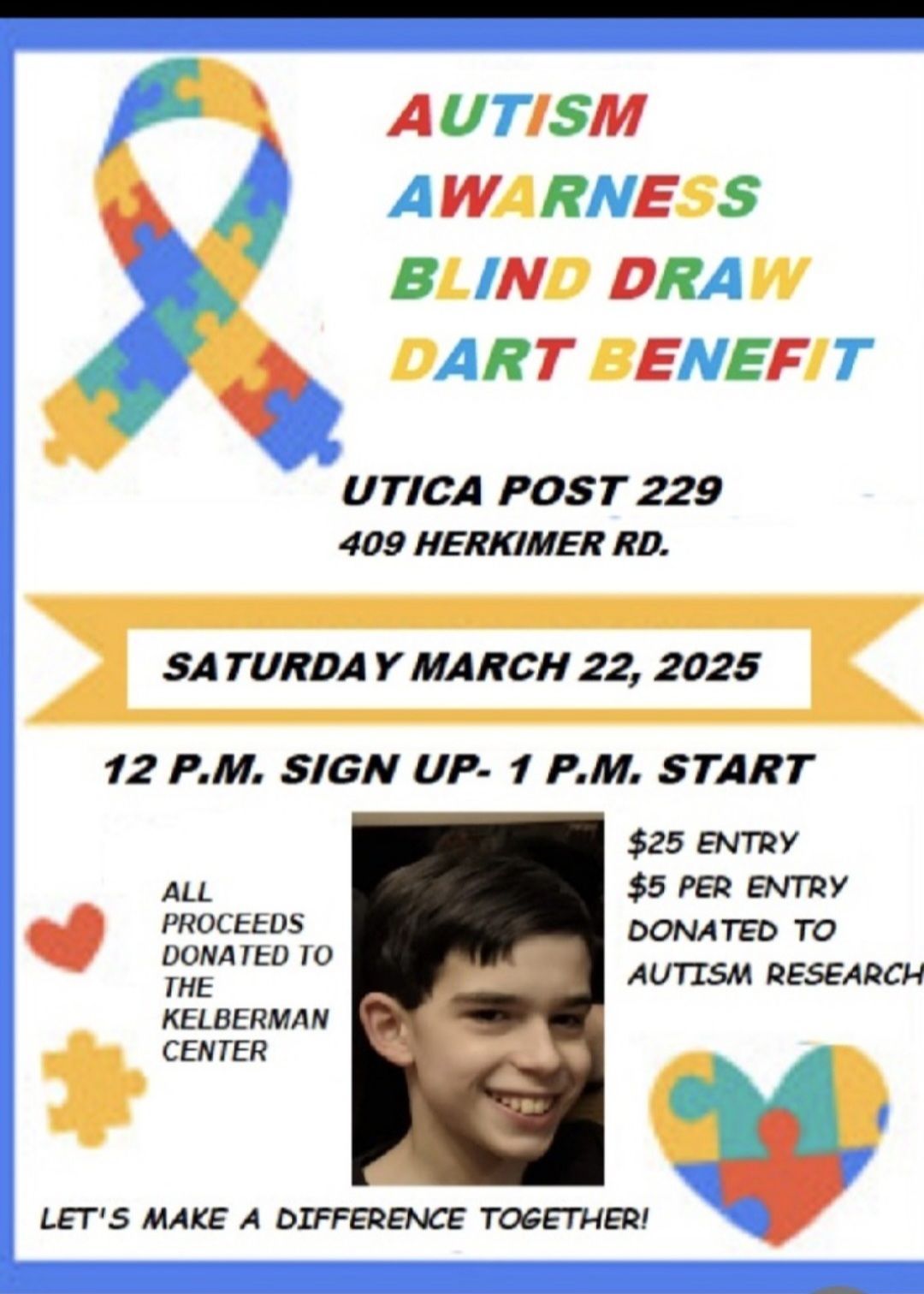 Mason\u2019s warriors Darts for autism 