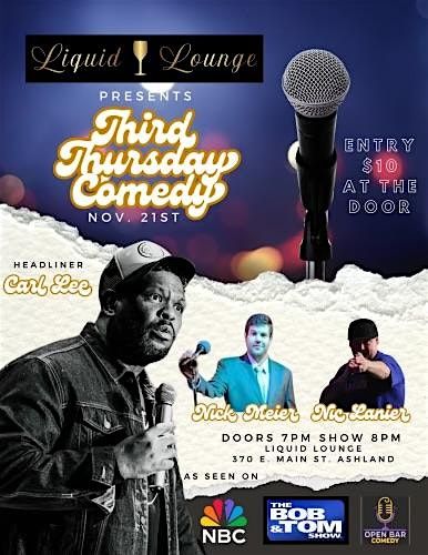 Third Thursday Comedy at Liquid Lounge