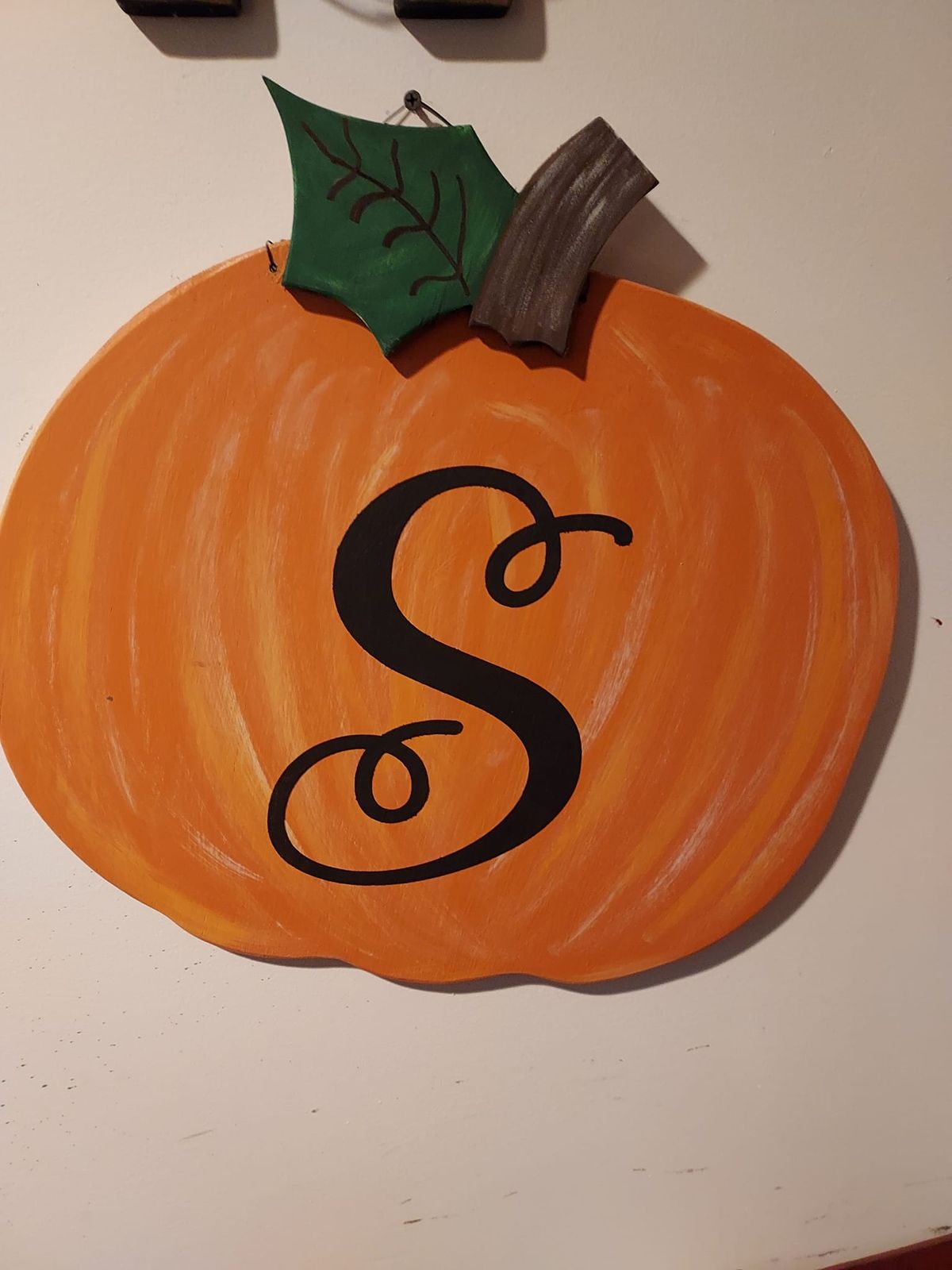 Personalized pumpkin door hanger Paint Class or DIY