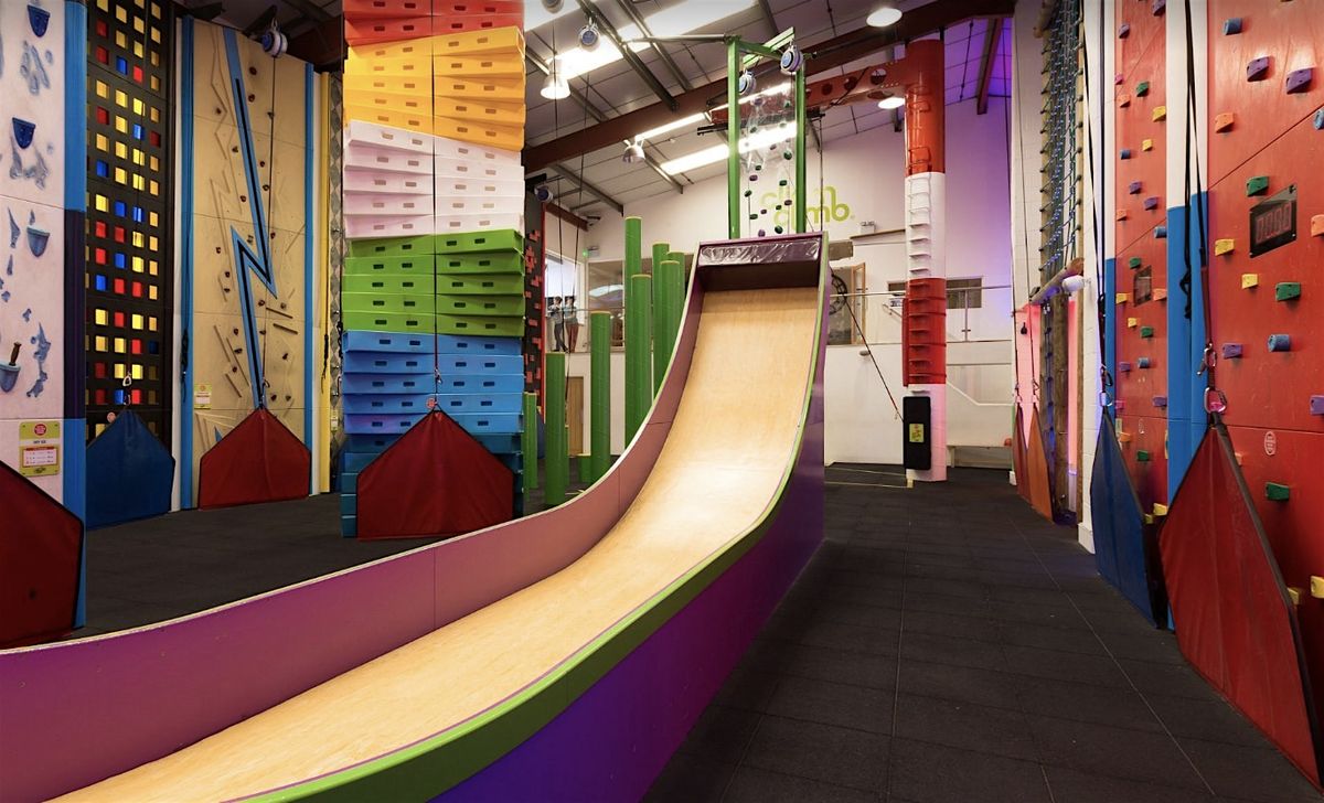 Clip 'n' Climb and lunch in the party bus!